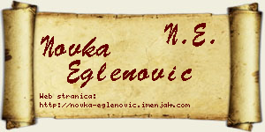 Novka Eglenović vizit kartica